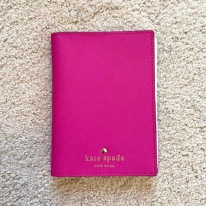 Kate Spade Hot Pink Leather Passport Holder